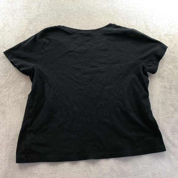 White Stag Womens T-Shirt XL (16/18) Black Short Sleeve Crewneck Casual Tee - Picture 8 of 8